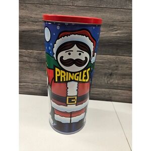Vintage Pringles 2000 Edition Christmas Holiday Tin‎ Santa Claus Collectible
